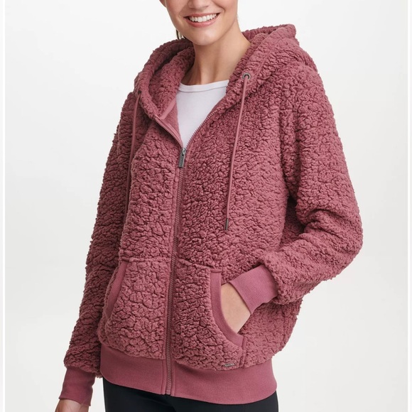 Zip Up Teddy Fleece Jacket - Picture 2 of 8